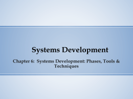 Systems Development Lecture Slide