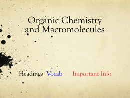 Macromolecule notes