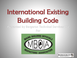 NFPA 31 - Maine Building Officials and Inspectors Association, Inc.