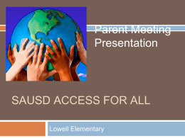 SAUSD ACCESS FOR ALL