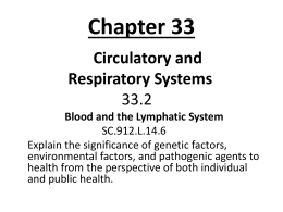 Chapter 33 Circulatory and Respiratory Systems