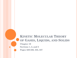 Kinetic Molecular Theory of Gases