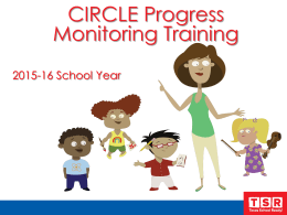 CIRCLE Progress Monitoring Training