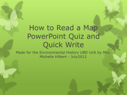 How to Read a Map PowerPoint Quiz and Quick Write