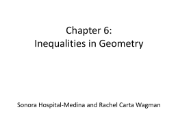 Chapter 6: Inequalities in Geometry