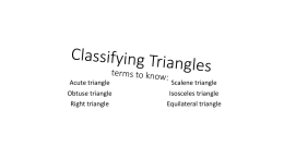 Classifying Triangles