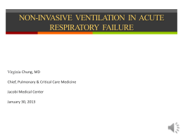 Non-Invasive Ventilation – Dr Chung
