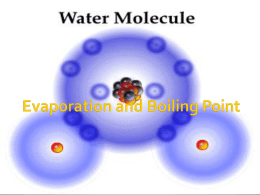 Evaporation and Boiling Point