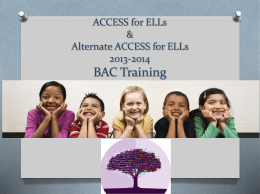 2014 ACCESS Training