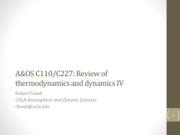 Review of thermo and dynamics, Part 4