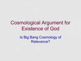 The Cosmological Argument - Lecture Slides
