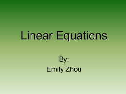 Linear Equations: How to Graph and Solve
