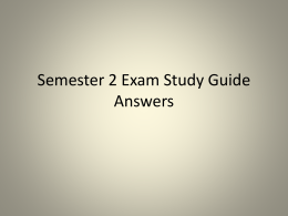 Semester 2 Exam Study Guide Answers