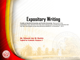 What is Expository Writing?