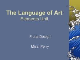 The Language of Art Elements Unit