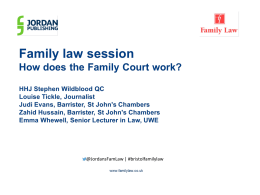 Bristol Family Law Session 1 October 2015