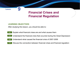 Financial Crises and Financial Regulation
