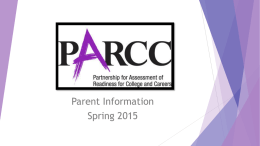 PARCC Presentation for 3rd