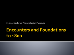 Encounters and Foundations to 1800 - shs