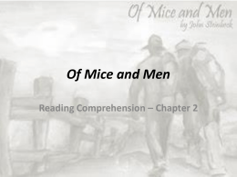 Of Mice and Men - Ms. Sanders` Website!