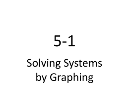 5-1 Solving Systems by Graphing C3