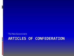 Articles of Confederation PPT