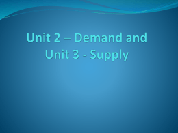 Unit 2 * Demand and Unit 3