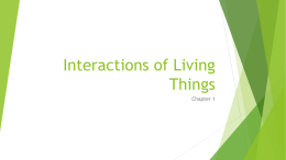 Interactions of Living Things