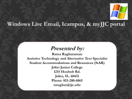 How to use Windows Live Account for JJC Email