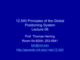 12.540 Principles of the Global Positioning