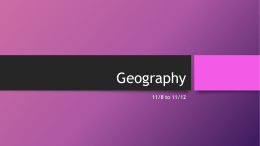 Geography 11-8 to 11