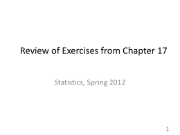 Review of Exercises from Chapter 17: