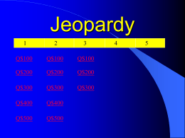 Jeopardy - combsbusiness