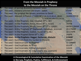 6th Century B.C. - Haggai, Zechariah, Malachi
