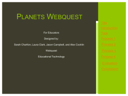 Planets Webquest