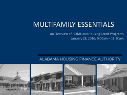 Multifamily Program Essentials Training Presentation