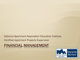 CAPS - Financial Management - National Apartment Association