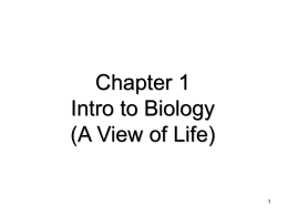 Chapter 1 Powerpoint (Introduction to Biology)