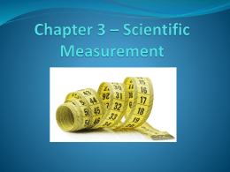 Measurements in Chemistry PowerPoint Notes