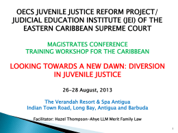 Diversion in Juvenile Justice (Session 1)