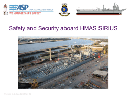 Safety and Security aboard HMAS SIRIUS
