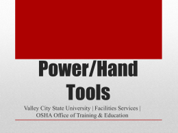 Lockout/Tag-out Procedures - Valley City State University