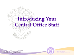 Introducing Your Central Office Staff