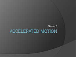 Accelerated motion