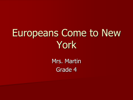 Europeans Come to New York