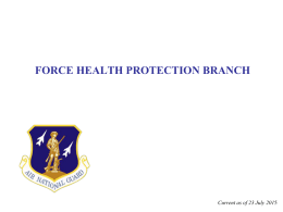 force health protection branch - Alliance of Air National Guard Flight