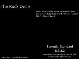 The Rock Cycle Powerpoint and Graphic Organizer