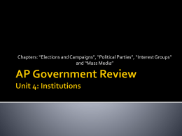 AP Government Review 4 (Institutions) Answers