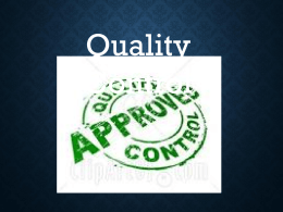 Quality control (QC)