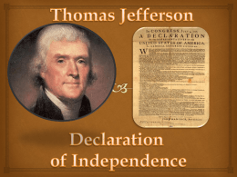 Thomas Jefferson Declaration of Independence